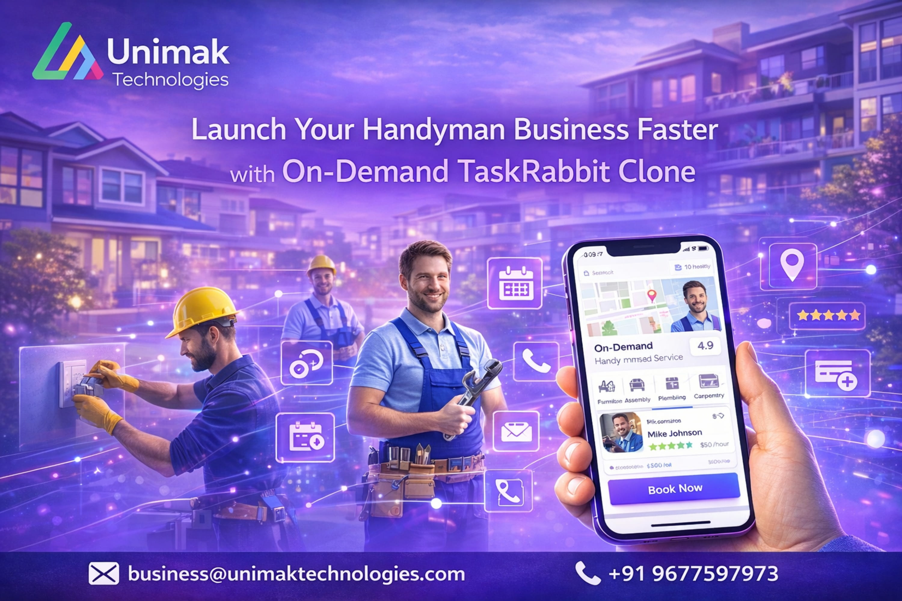 Launch Your Handyman Business Faster with On-Demand TaskRabbit Clone