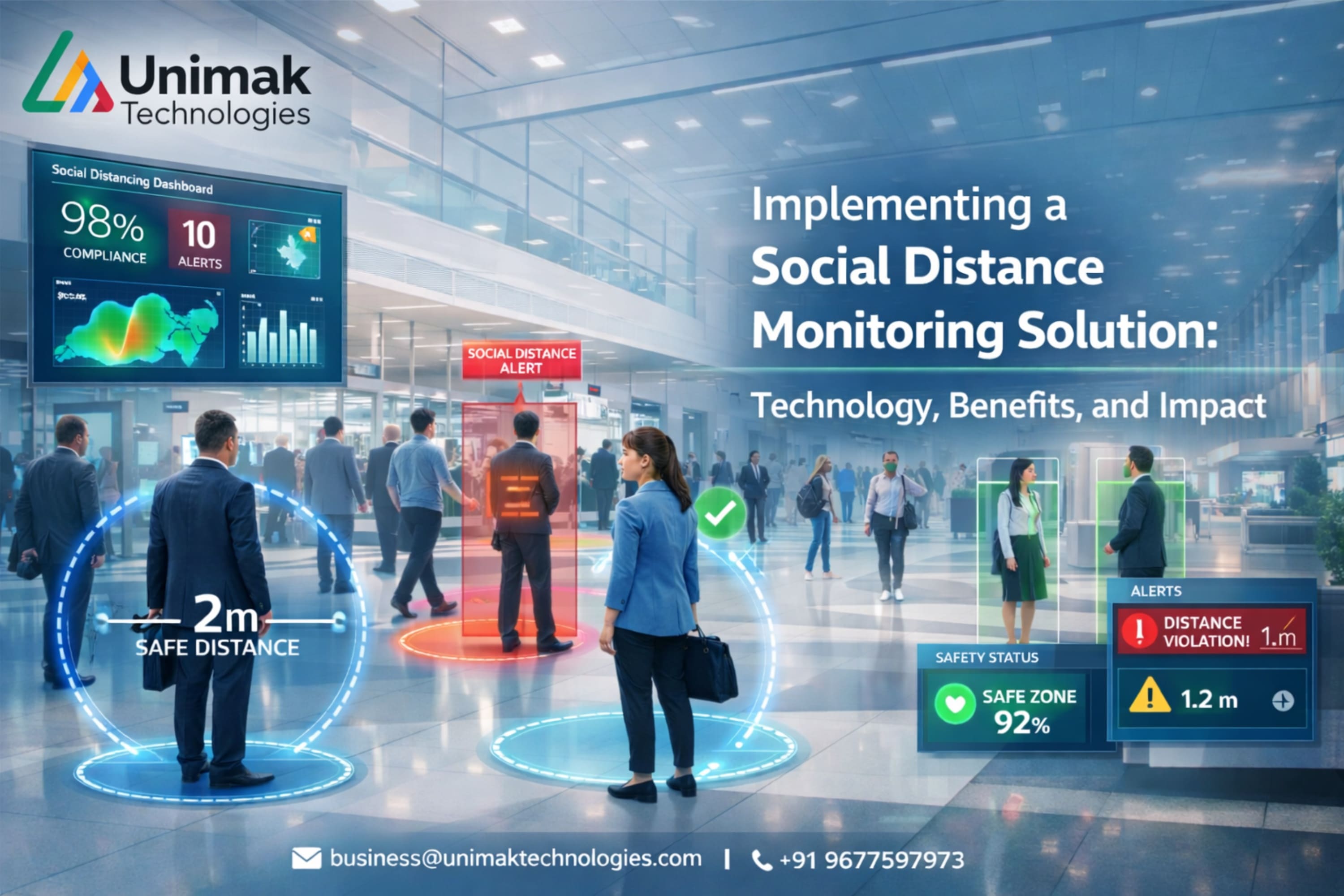 Implementing a Social Distance Monitoring Solution: Technology, Benefits, and Impact