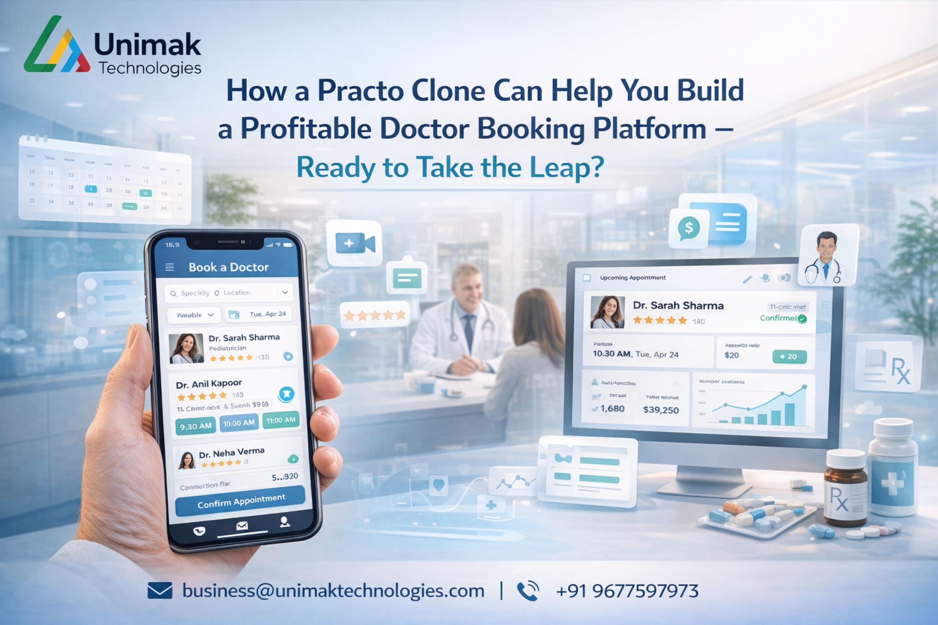 Launch Your Doctor Booking App - Practo Clone by Unimak Technologies